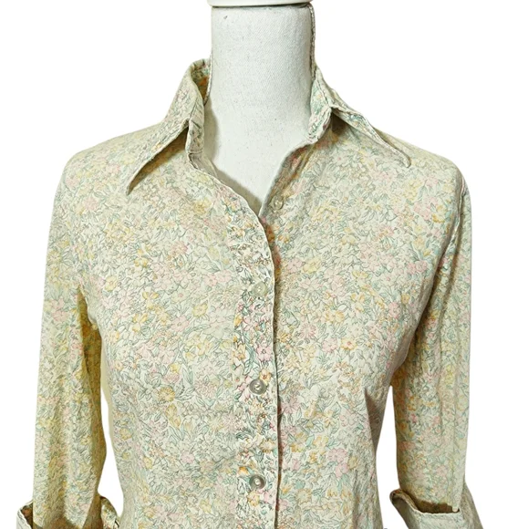 Vintage 70's Gap Floral Button Down Shirt - Picture 2 of 8